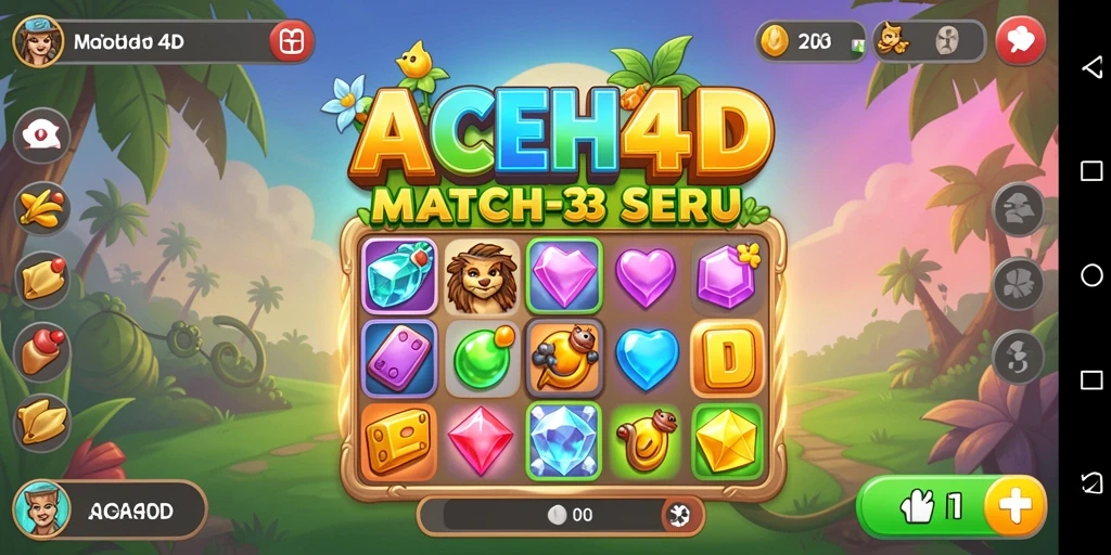 Tampilan gameplay <strong>ACEH4D</strong> yang seru dan penuh warna.