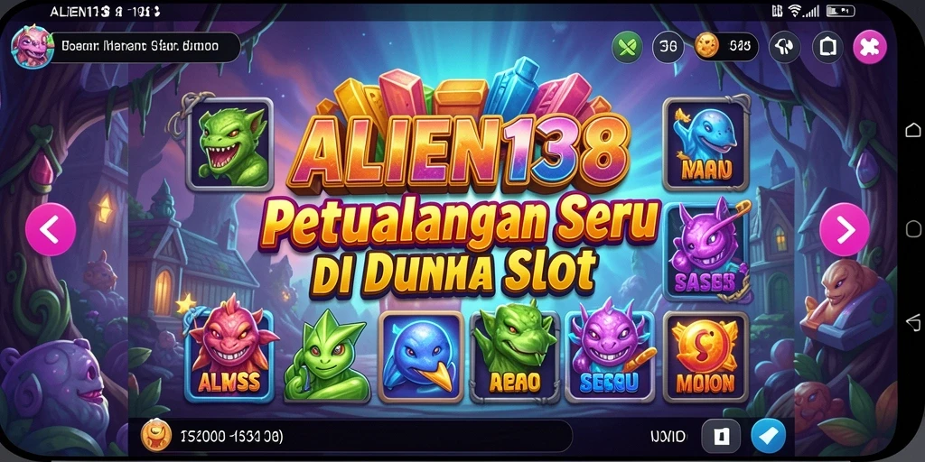 Tampilan gameplay Slot ALIEN138 yang menarik dan futuristik.