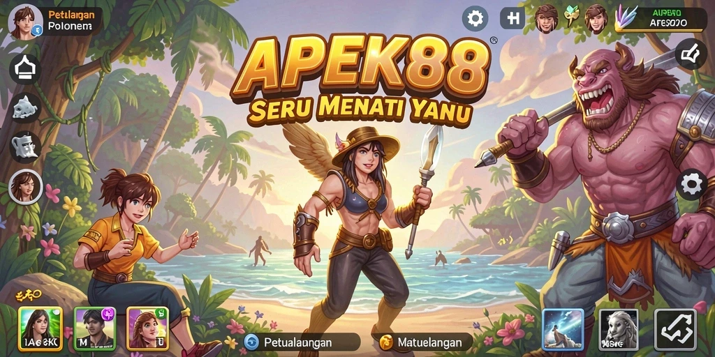 Screenshot utama APEK88 yang menampilkan gameplay menarik dalam dunia petualangan.