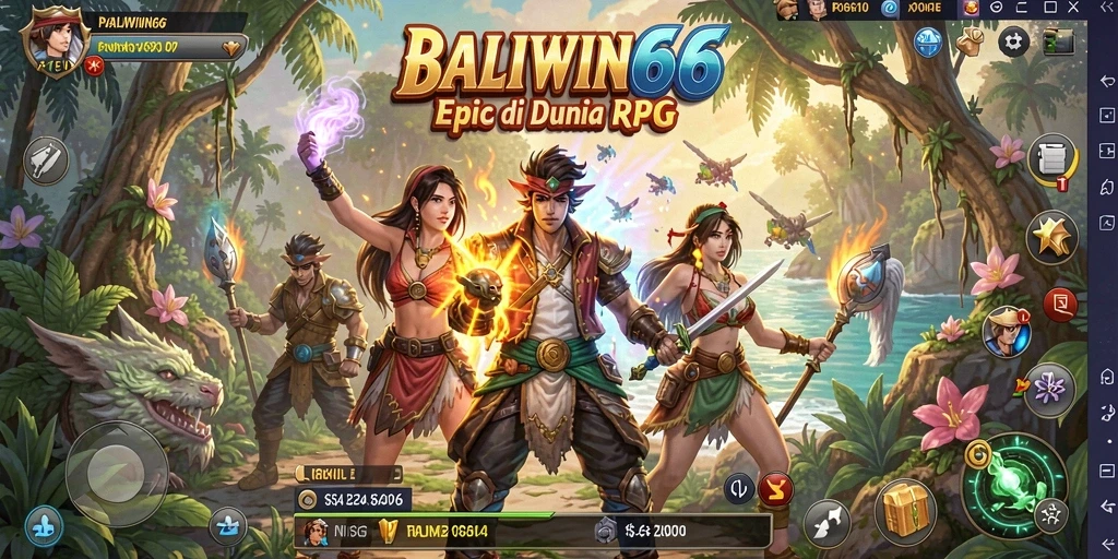 Tampilan gameplay seru dalam dunia RPG BALIWIN66.