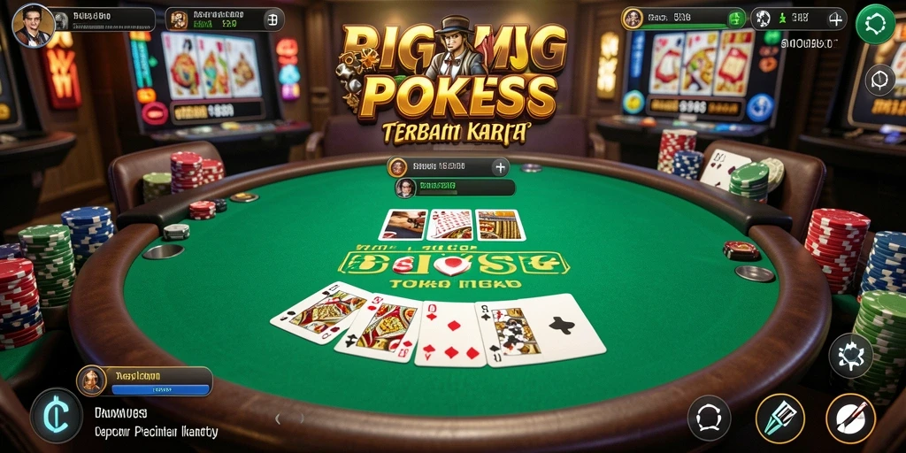 Screenshot utama BIGMSG menampilkan aksi seru dalam permainan Poker.