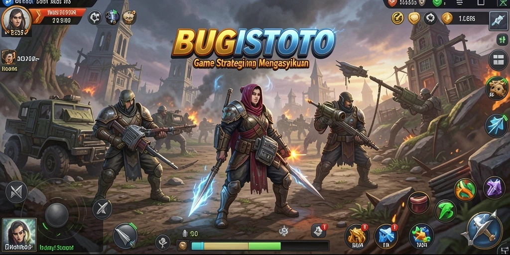 Tangkapan layar gameplay <strong>BUGISTOTO</strong> menampilkan pertempuran strategi yang seru.