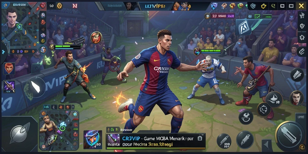 Tampilan gameplay seru dalam pertempuran strategis di CR7VIP.