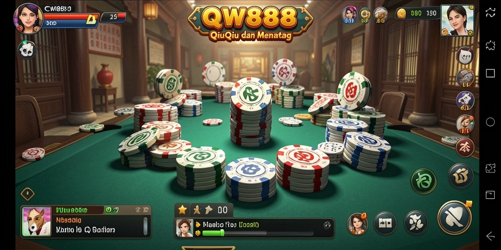 Tampilan gameplay seru di CW8888 saat bermain QiuQiu.