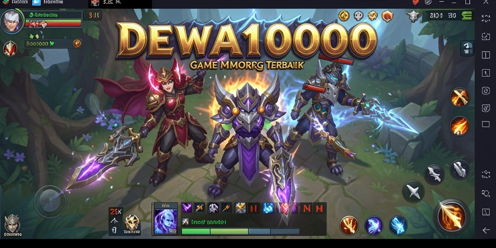 Tampilan gameplay mendebarkan di dunia DEWA1000 yang luas.