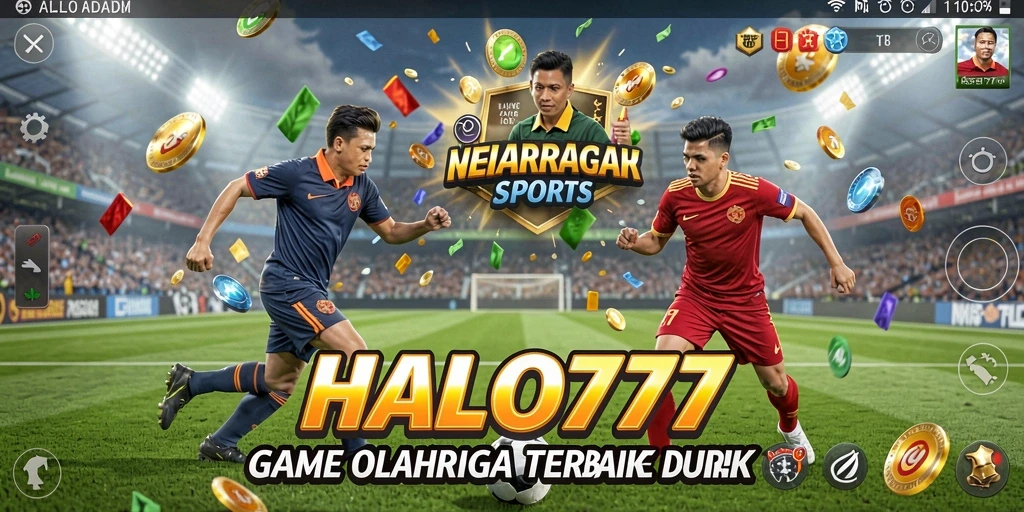 Tampilan permainan <strong>HALO777</strong> yang menampilkan aksi olahraga yang mendebarkan.