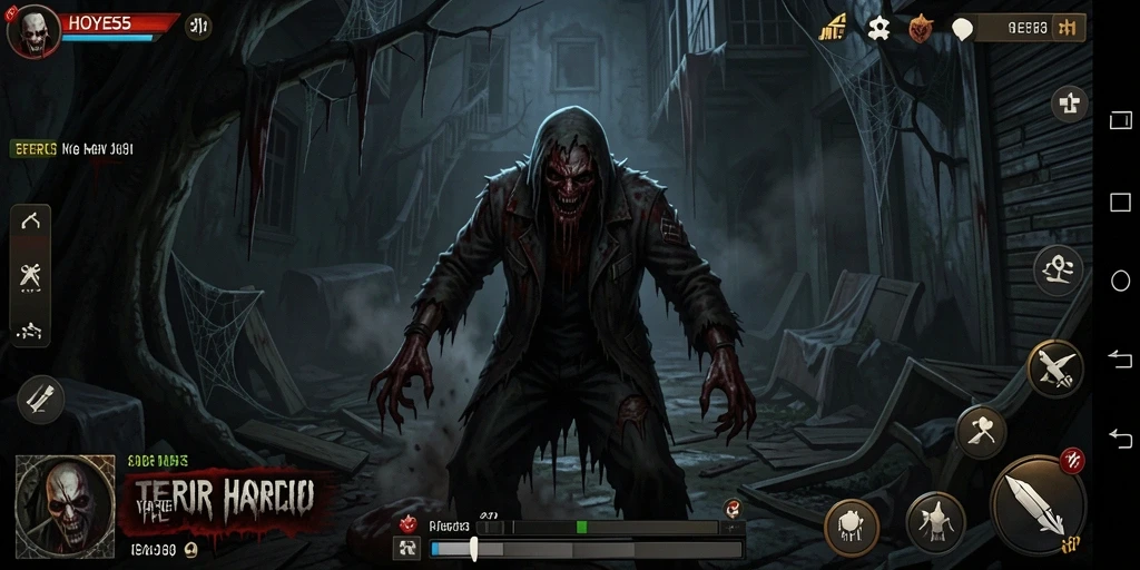 Gameplay menegangkan di HOYE55 dengan suasana horor yang menyelimuti.