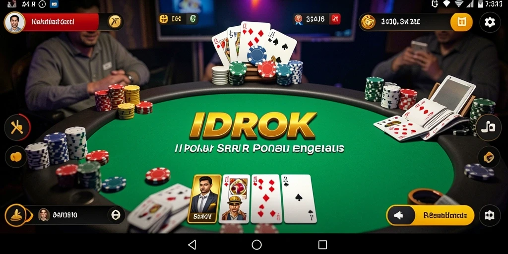 Tampilan gameplay poker yang seru dan kompetitif