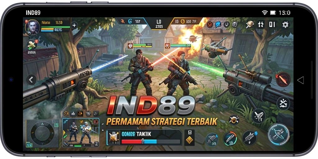 Tampilan aksi seru dan strategi di battlefield IND89.