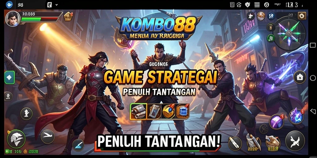 Tampilan gameplay KOMBO88 yang seru dan strategis.