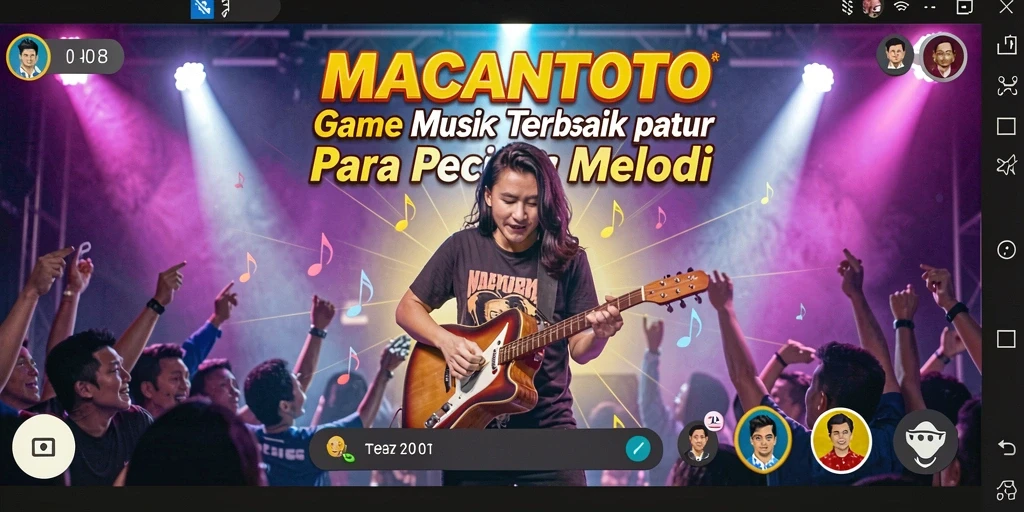 Tampilan gameplay <strong>MACANTOTO</strong> yang seru dan interaktif saat bermain musik.