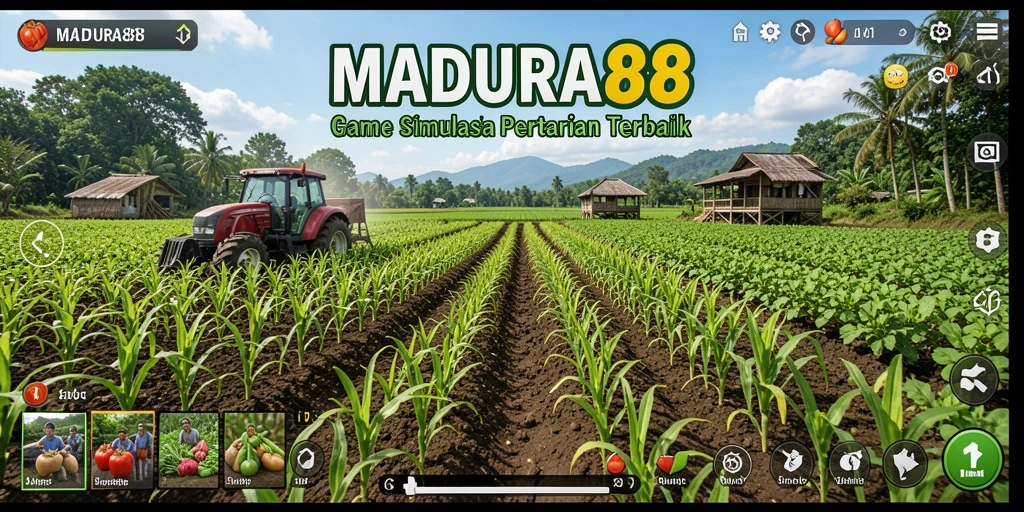 Screenshot gameplay MADURA88 menampilkan aktivitas bertani yang seru.