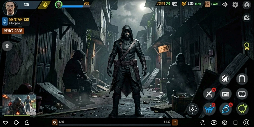 Screenshot gameplay MENTARI138 dengan suasana menyeramkan.
