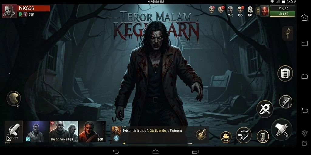Screenshot dari gameplay menakutkan di NK666, menciptakan suasana Horror yang mendalam.