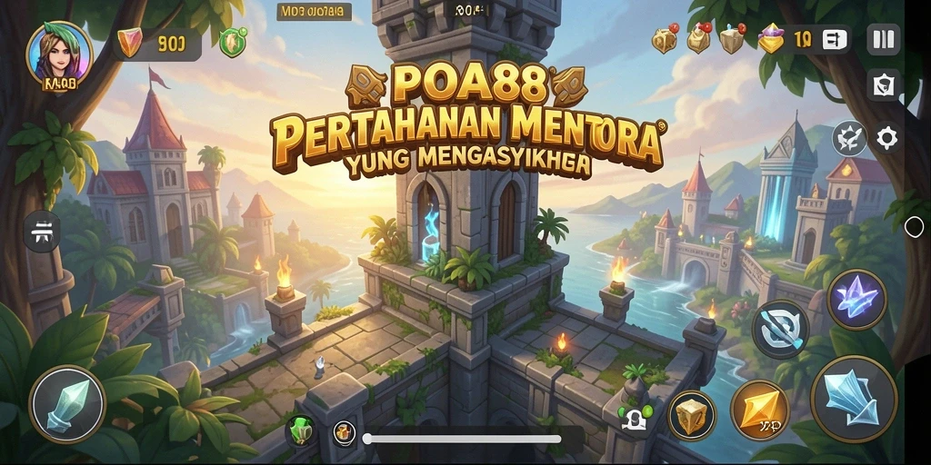 Gameplay Tower Defense yang menegangkan dan menantang.