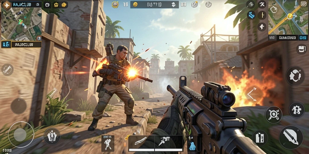 Tampilan menarik dari gameplay intens RAJACLUB.
