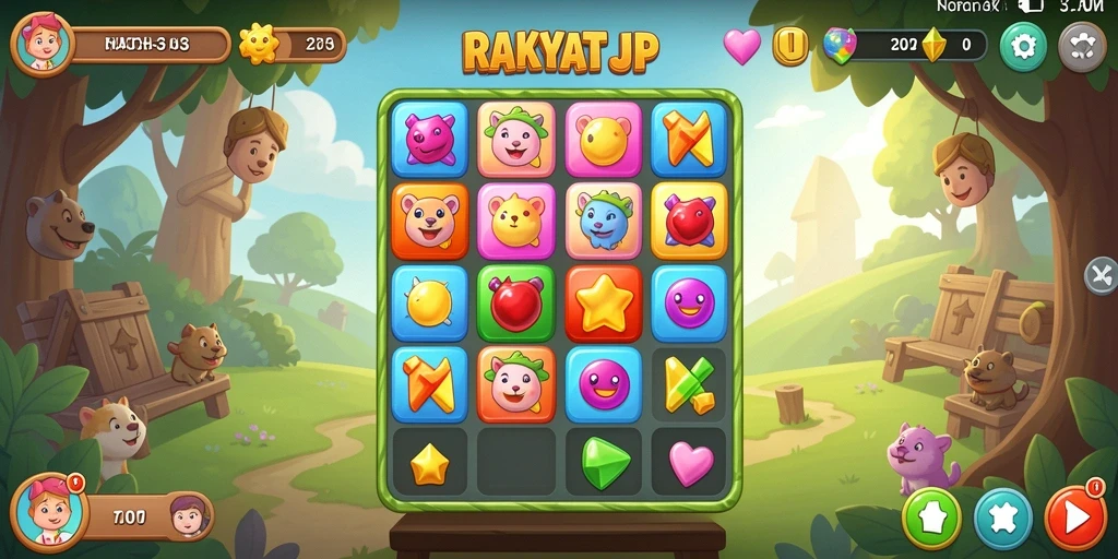 Tampilan gameplay RAKYATJP yang memukau dan mengasyikkan.