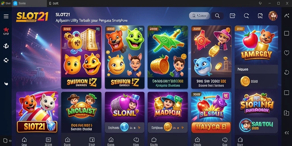 Tampilan antarmuka SLOT21 yang ramah pengguna dengan fitur lengkap.