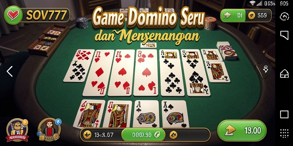 Tampilan menarik dari gameplay domino SOV777.