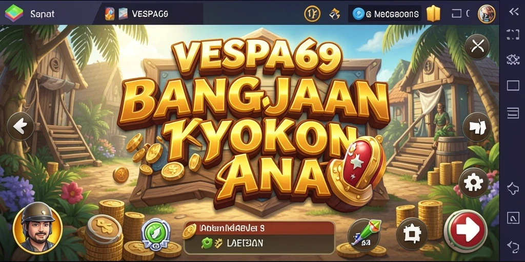 Tangkapan layar utama VESPA69 menampilkan aksi membangun kerajaan Tycoon yang mendebarkan.