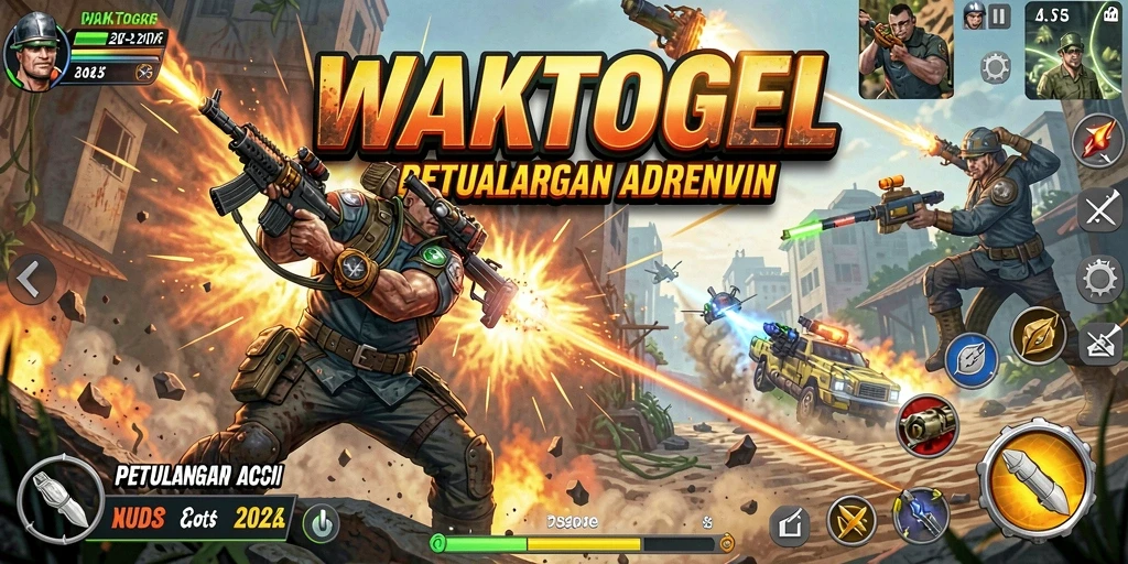 Gameplay WAKTOGEL menunjukkan aksi dramatis dalam pertarungan.